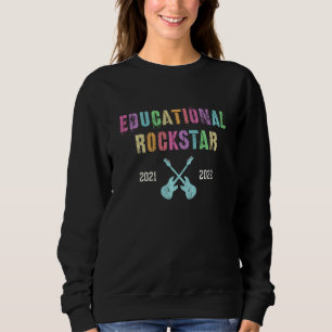Moletom Professora Engraçada Educacional Rockstar Ano 2021