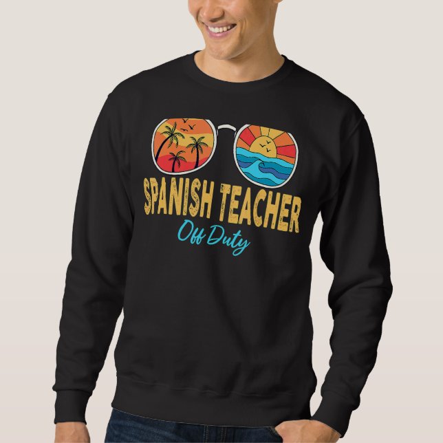 Moletom Professora Espanhola de Dar Óculos De Sol Feliz Di (Frente)