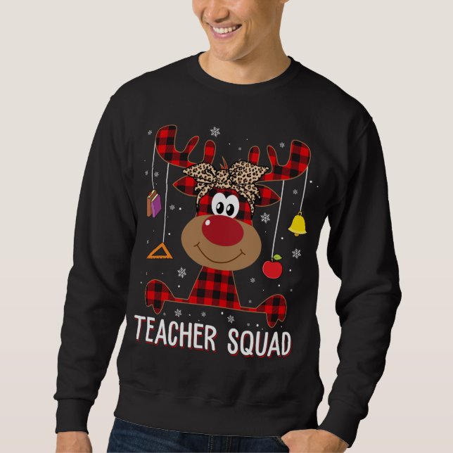 Moletom Professora Esquadra de Natal Engraçado Professor d (Frente)