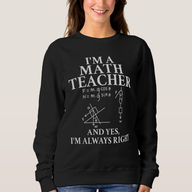 Moletom Professora Matemática de Matemática de Citação de  (Frente)