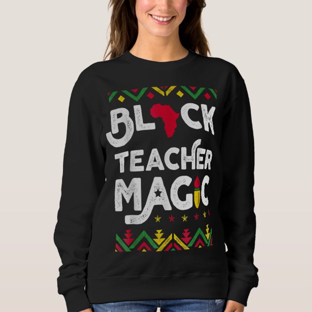 Moletom Professora Negra Professora Magia História Negra M (Frente)