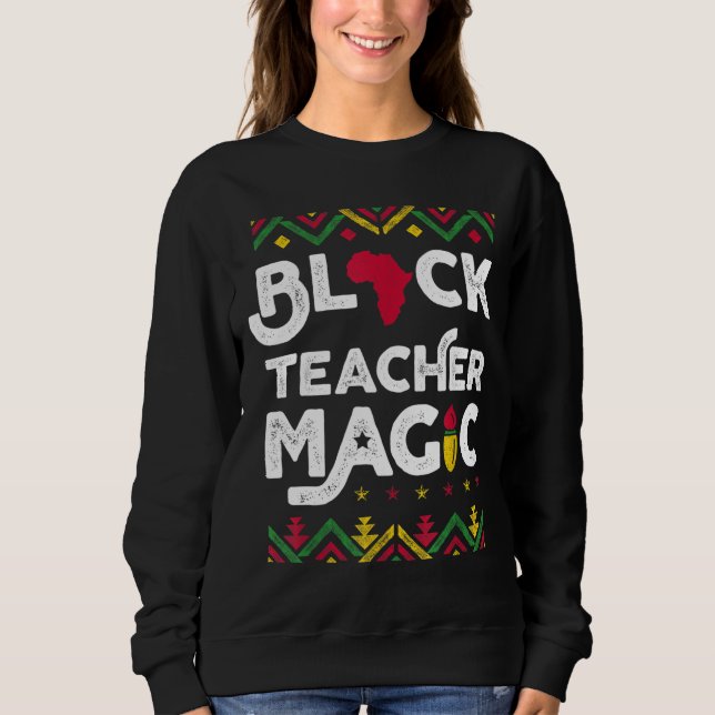 Moletom Professora Negra Professora Magia História Negra M (Frente)