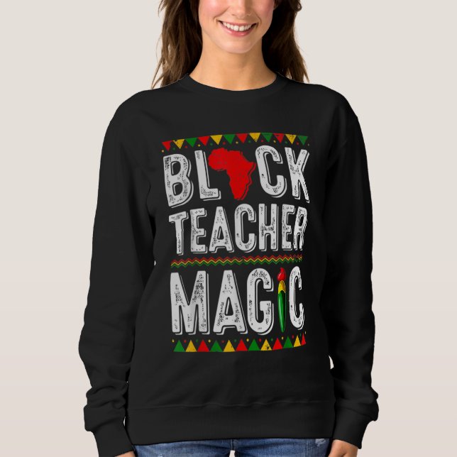 Moletom Professora Negra Professora Magia História Negra M (Frente)
