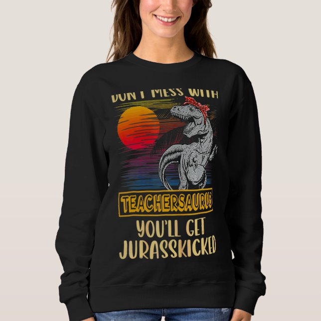 Moletom Professora Rex Dinossauros Mamãe Saurus (Frente)