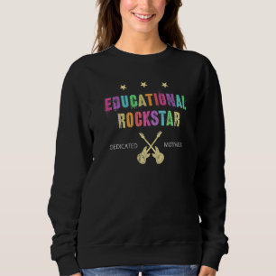Moletom Professora Rockstar educacional dedicada S motivad