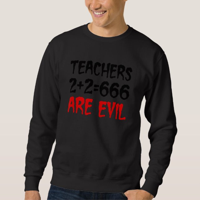 Moletom Professores 2+2 666 são Mau Roupa (Frente)
