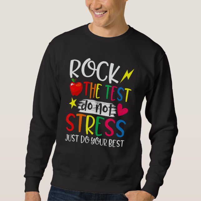 Moletom Professores do Dia de Teste do Professor Rock (Frente)