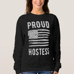Moletom Profissão de Anfitriã Orgulhosa Bandeira Americana