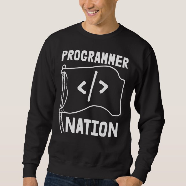 Moletom Programador de Código de Nação do Programador Codi (Frente)