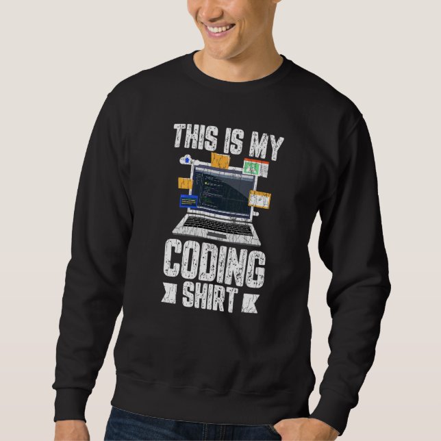 Moletom Programador de Computador Codificando Gráfico Técn (Frente)