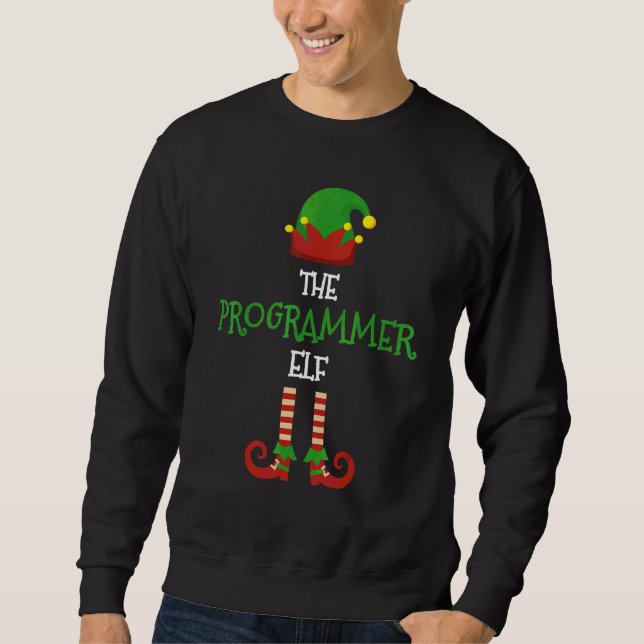 Moletom Programador Família de Elfo Combinando Pijama de N (Frente)