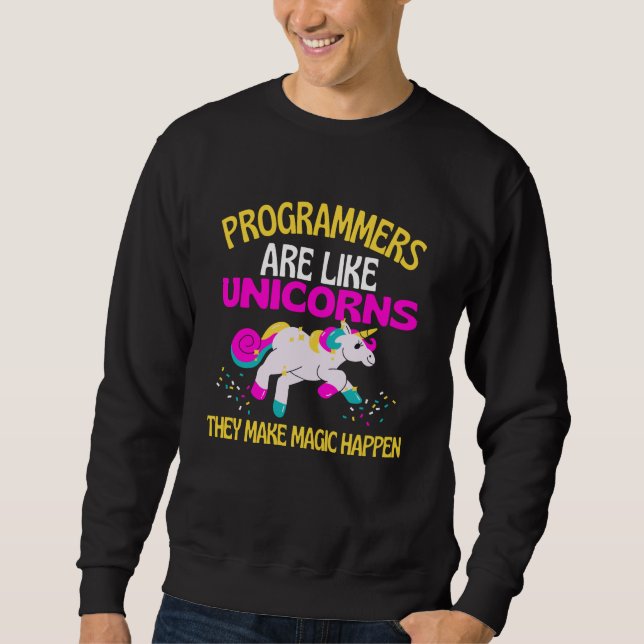 Moletom Programador Unicorn, Programadores de Unicórn Mági (Frente)