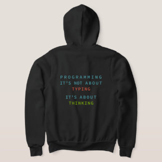 Moletom Programar é Pensar, Não Digitar – Desenvolvedor