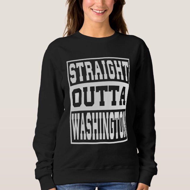 Moletom Projeto Washington State Straight Outta Washington (Frente)