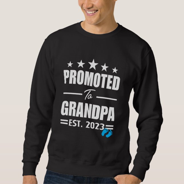 Moletom Promoted To Grandpa 2023 Great Grandpa 2023 It's A (Frente)