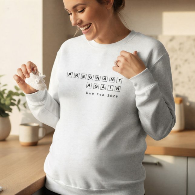Moletom Promoted to Mommy of Two | Mom Sweatshirt  (Criador carregado)
