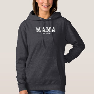 Moletom Promovida a Mamãe 2026 Gravidez Floral Nova Mamãe