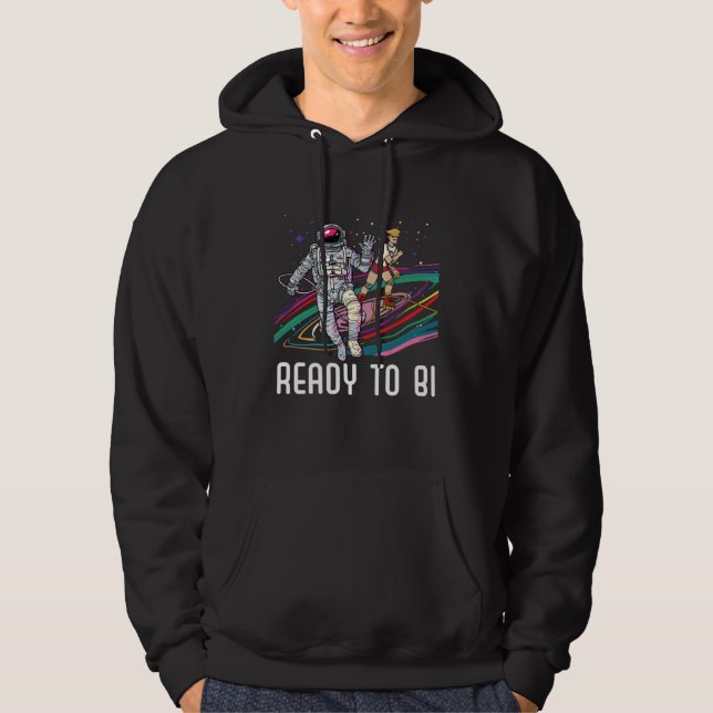 Moletom Pronto para Bi Arco-íris Orgulho Bissexualidade LG (Frente)