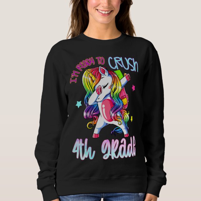 Moletom Pronto Para Esmagar O Dabbing Unicorn Back T (Frente)