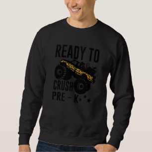 Moletom Pronto Para Esmagar Pré K Meninos De Caminhão Mons