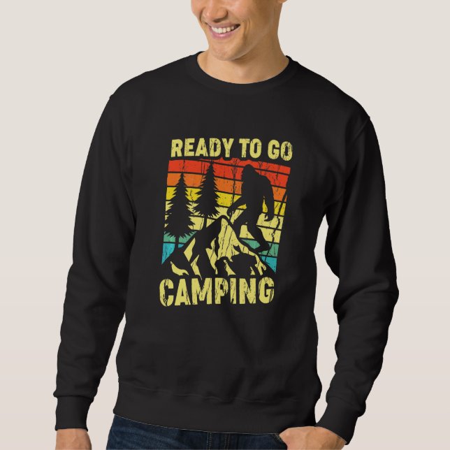 Moletom Pronto Para Ir Acampar  Roupas de Camping ao Ar Li (Frente)