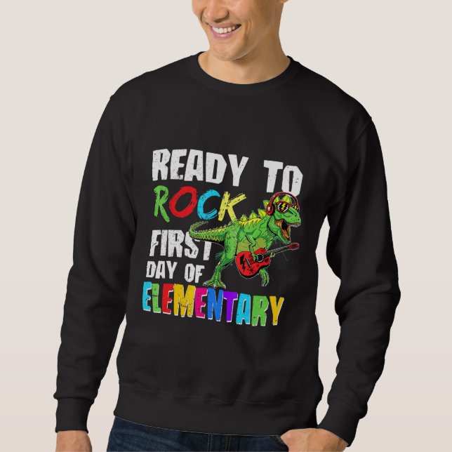 Moletom Pronto Para Jogar O Primeiro Dia Do Dino Elementar (Frente)