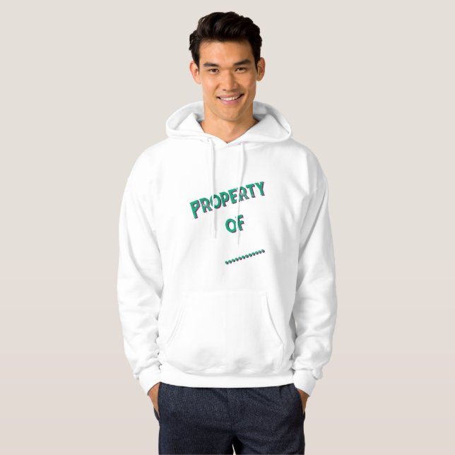 Moletom "Property Of" Personalized Men's Hoodie (Frente Completa)