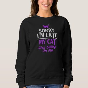 Moletom Proprietário De Gato Engraçado Desculpe-Me Tarde M