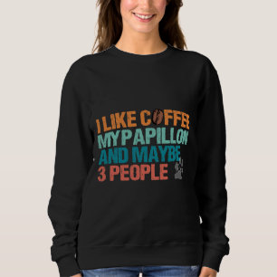 Moletom Proprietário E Café Do Cachorro De Papillon Retro