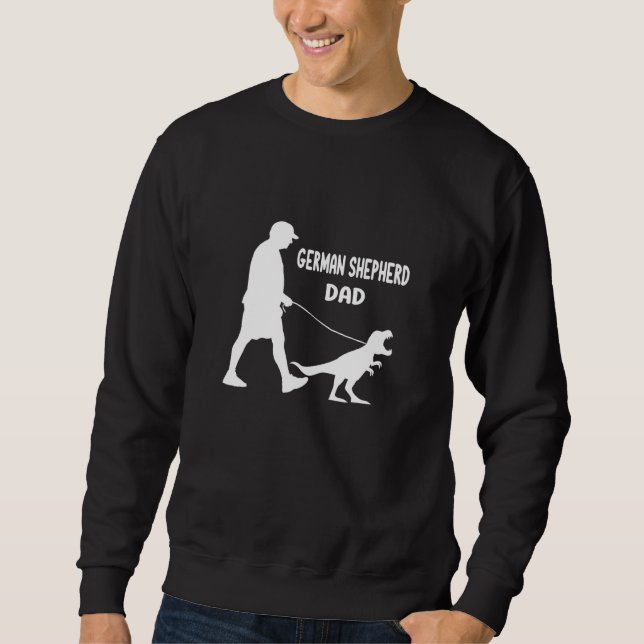 Moletom Proprietários Do Dinossauro Do German shepherd Tre (Frente)