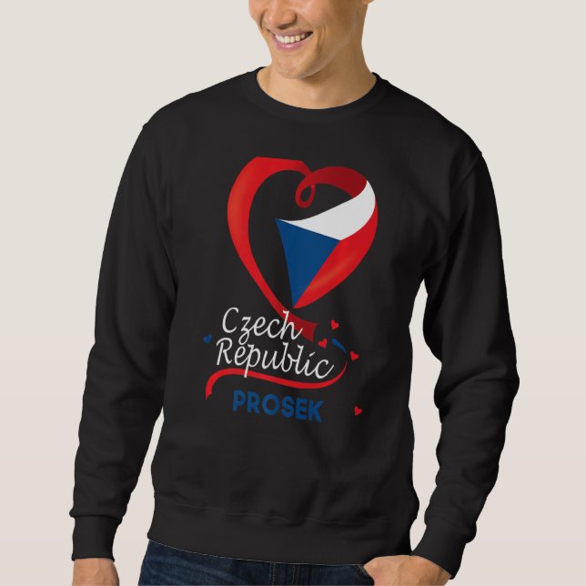 Moletom Prosek República Checa, Bandeira do Coração, Casac (Frente)