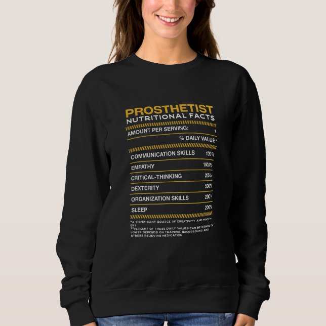 Moletom Prosthetista Nutrição Fala Prosthetics Orthotist (Frente)