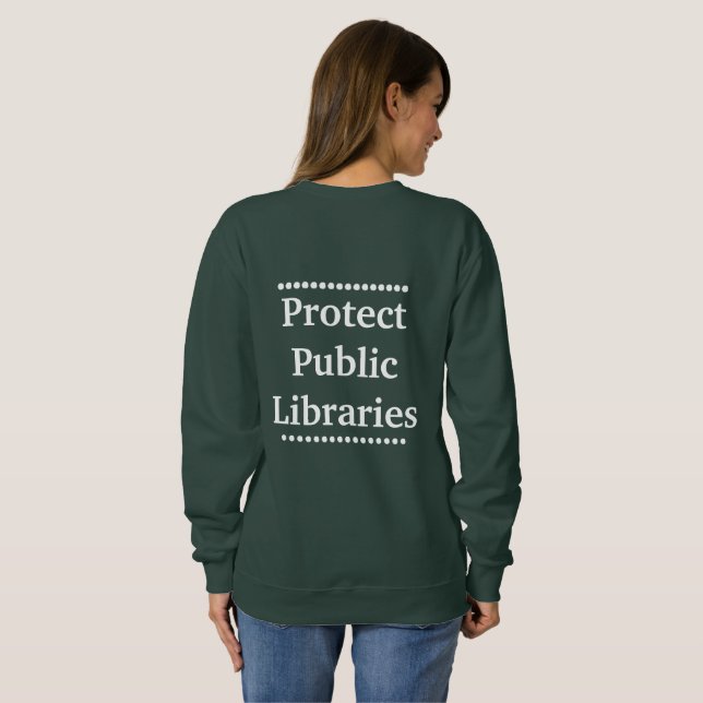 Moletom Proteger Bibliotecas Públicas (Parte Traseira Completa)