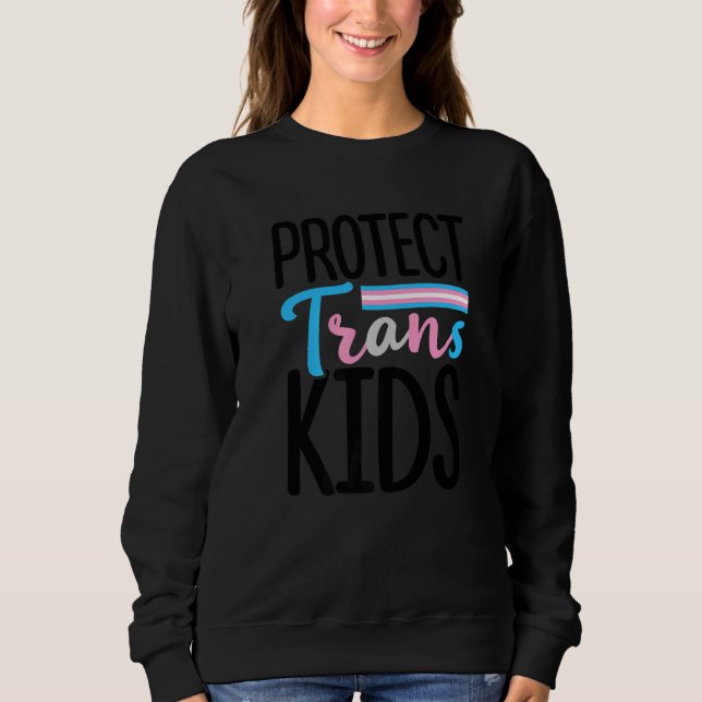 Moletom Proteger Crianças Trans Lgbtq Rainbow Pride Divers (Frente)