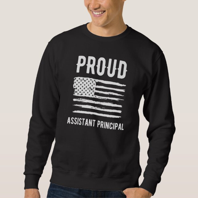 Moletom Proud Assistant Principal Profession American Flag (Frente)