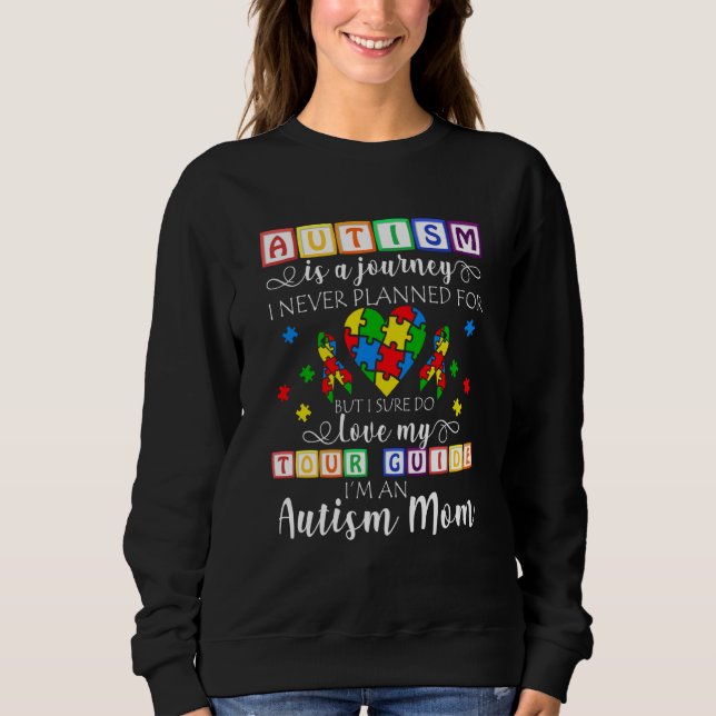 Moletom Proud Autism Mom Autism Is A Journey Matching Fami (Frente)