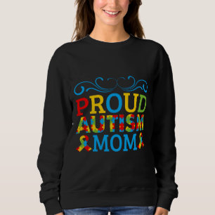 Moletom Proud Autism Mom Puzzle Heart Autism Awareness
