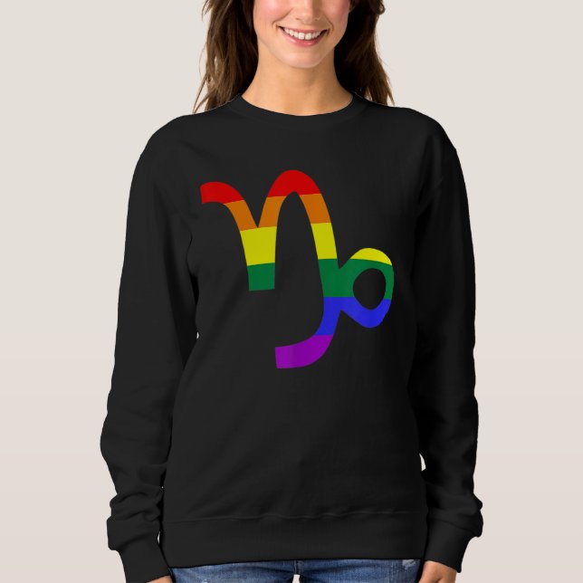 Moletom Proud Capricorn Astrology LGBTQ Zodiac Sign Horosc (Frente)
