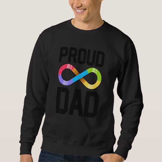 Moletom Proud Dad Autism Family Autistic Father Infinity S (Frente)