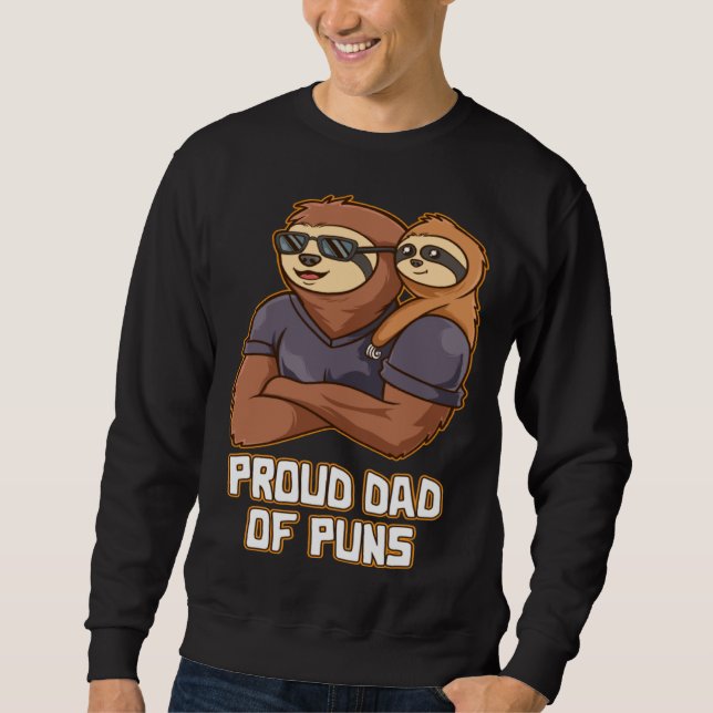 Moletom Proud Dad of Puns  Daddy Humor Father Dad Jokes Na (Frente)