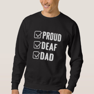 Moletom Proud deaf dad ASL Hand gesture deaf awareness Pre
