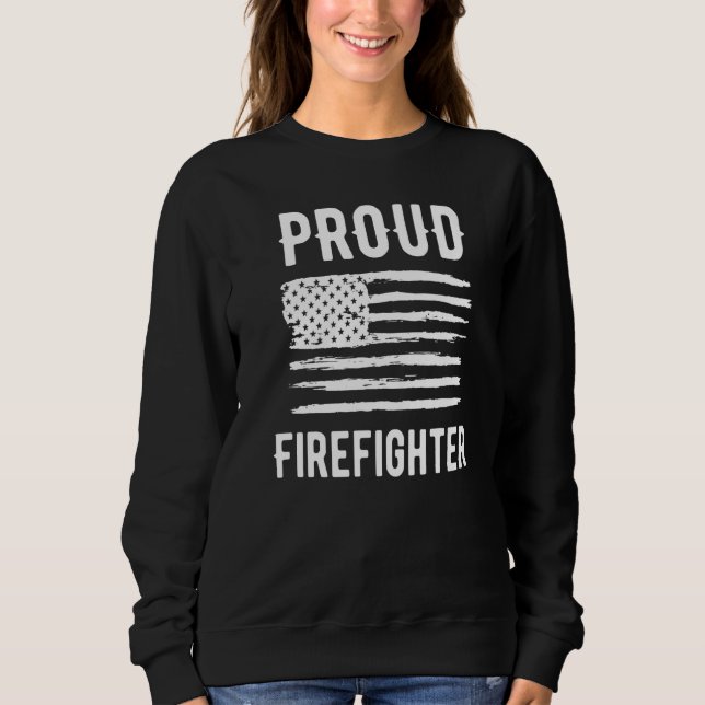 Moletom Proud Firefighter Profession American Flag Premium (Frente)