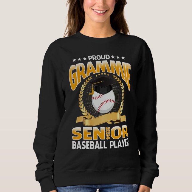 Moletom Proud Grammie Senior Class Of 2024 Baseball Player (Frente)