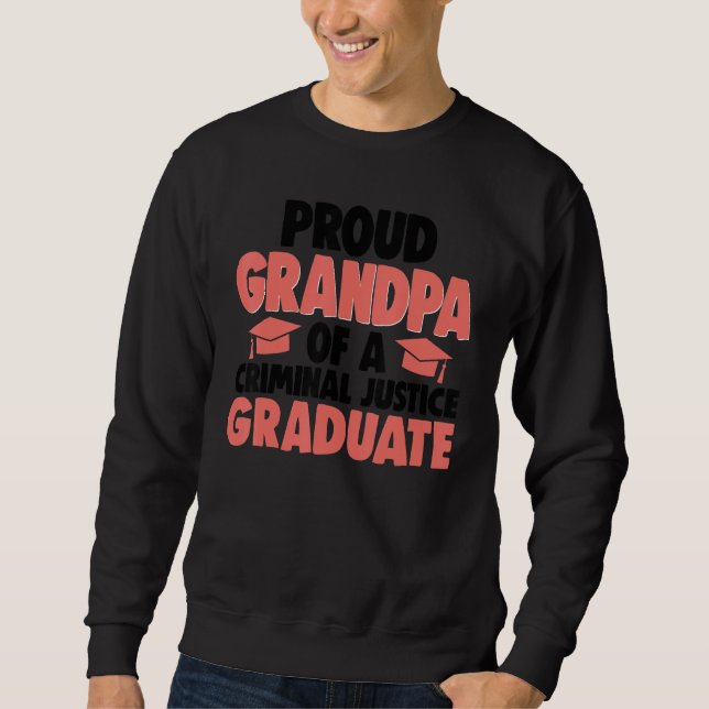 Moletom Proud Grandpa Of Criminal Justice Graduate Women (Frente)