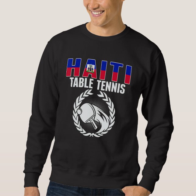 Moletom Proud Haiti Table Tennis   Haitian Ping Pong Suppo (Frente)