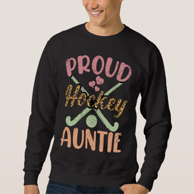 Moletom Proud Hockey Auntie Funny Ice Hockey Frisbee Lover (Frente)