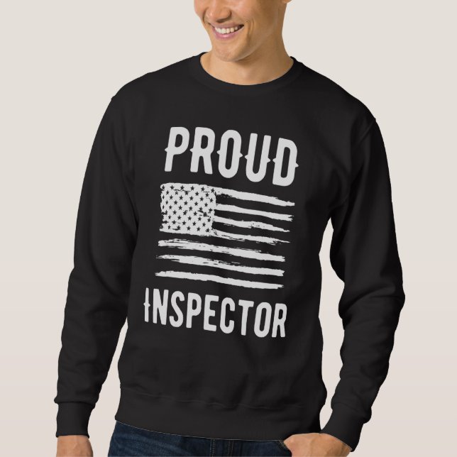Moletom Proud Inspector Profession American Flag (Frente)
