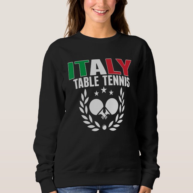 Moletom Proud Italy Table Tennis  Italian Ping Pong Suppor (Frente)