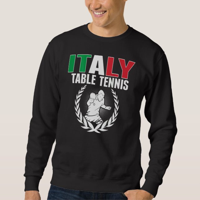 Moletom Proud Italy Table Tennis  Italian Ping Pong Suppor (Frente)