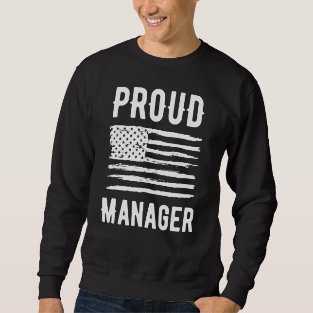 Moletom Proud Manager Profession American Flag (Frente)